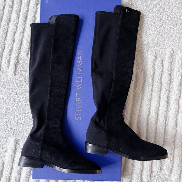 Stuart Weitzman KEELAN CITY Suede Boots OTK Over The Knee Stretch Back US 9.5 - Picture 4 of 11